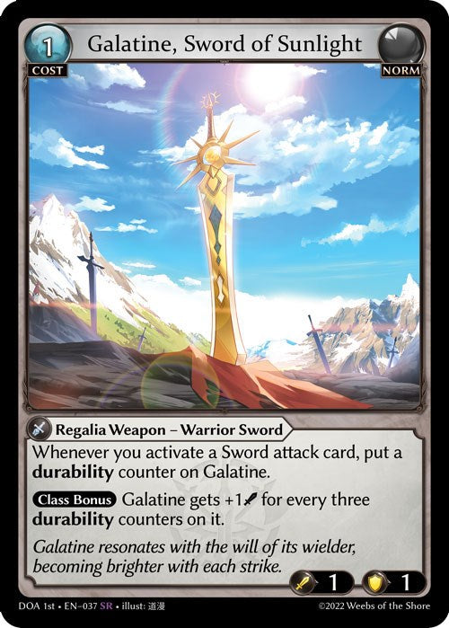 Galatine, Sword of Sunlight (037) [Dawn of Ashes: 1st Edition] Foil