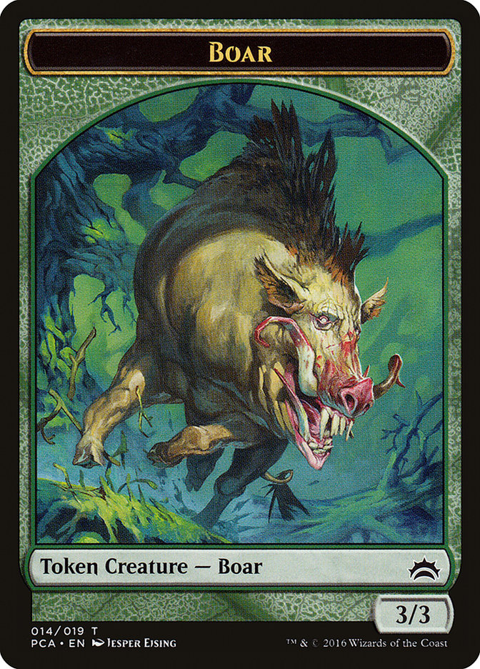 Boar Token [Planechase Anthology Tokens] | Silver Goblin