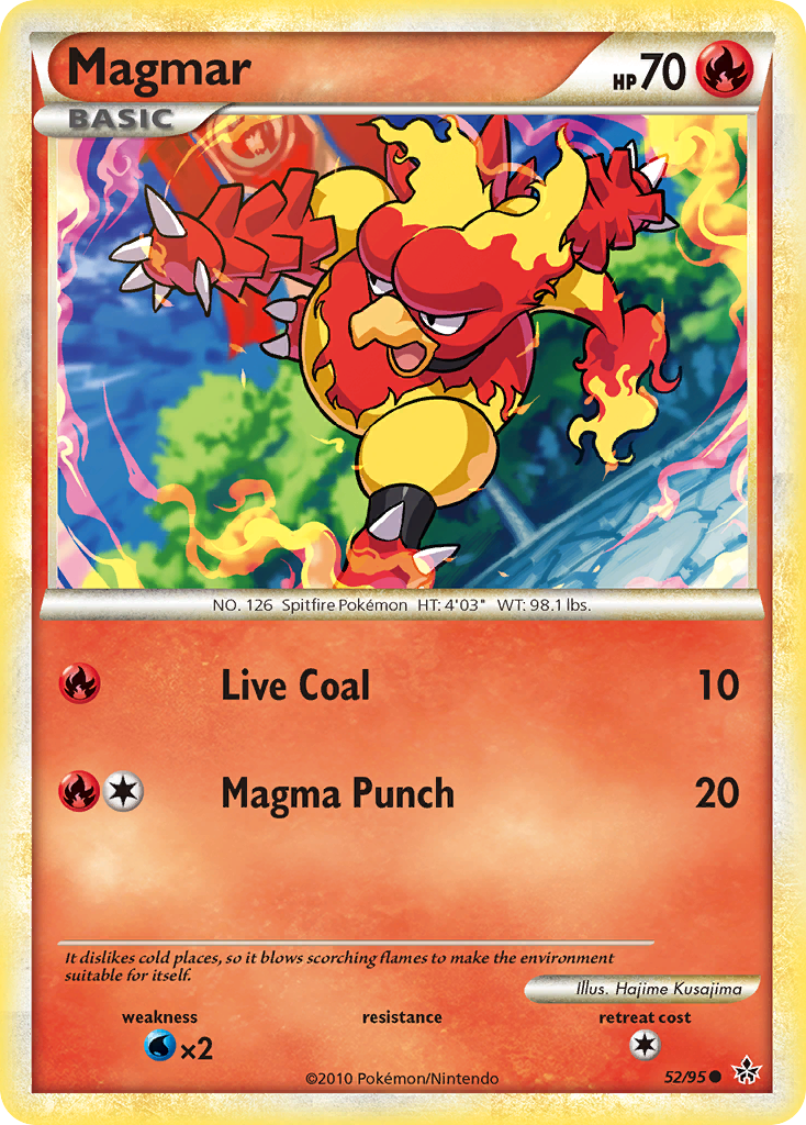 Magmar (52/95) [HeartGold & SoulSilver: Unleashed] | Silver Goblin