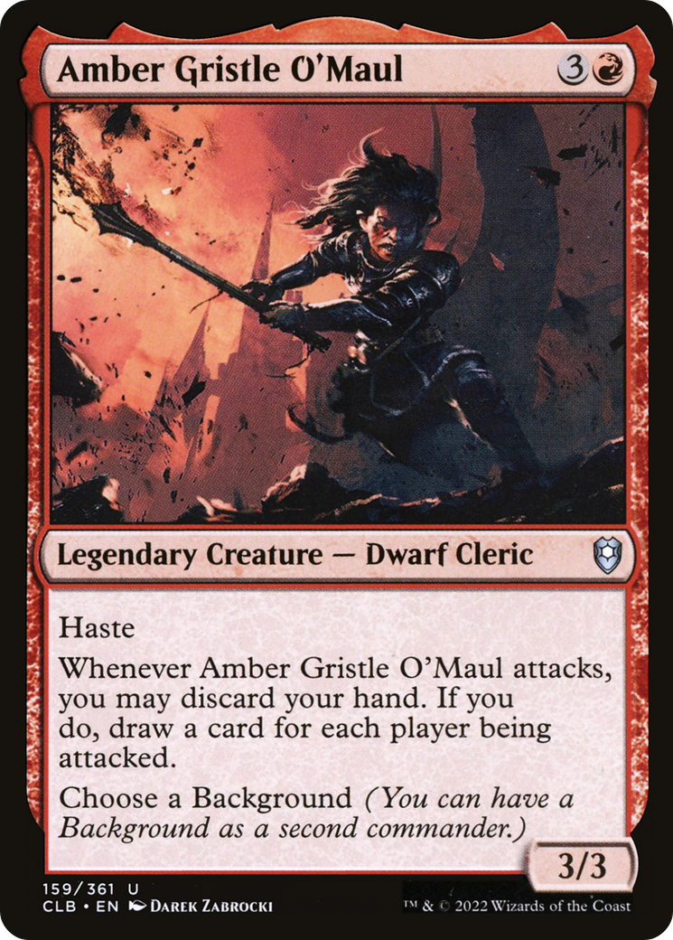 Amber Gristle O'Maul [Commander Legends: Battle for Baldur's Gate] Foil