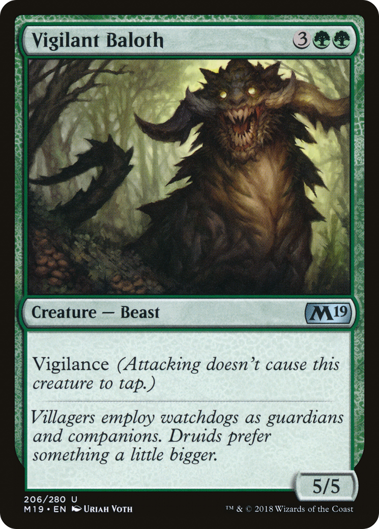 Vigilant Baloth [Core Set 2019] | Silver Goblin