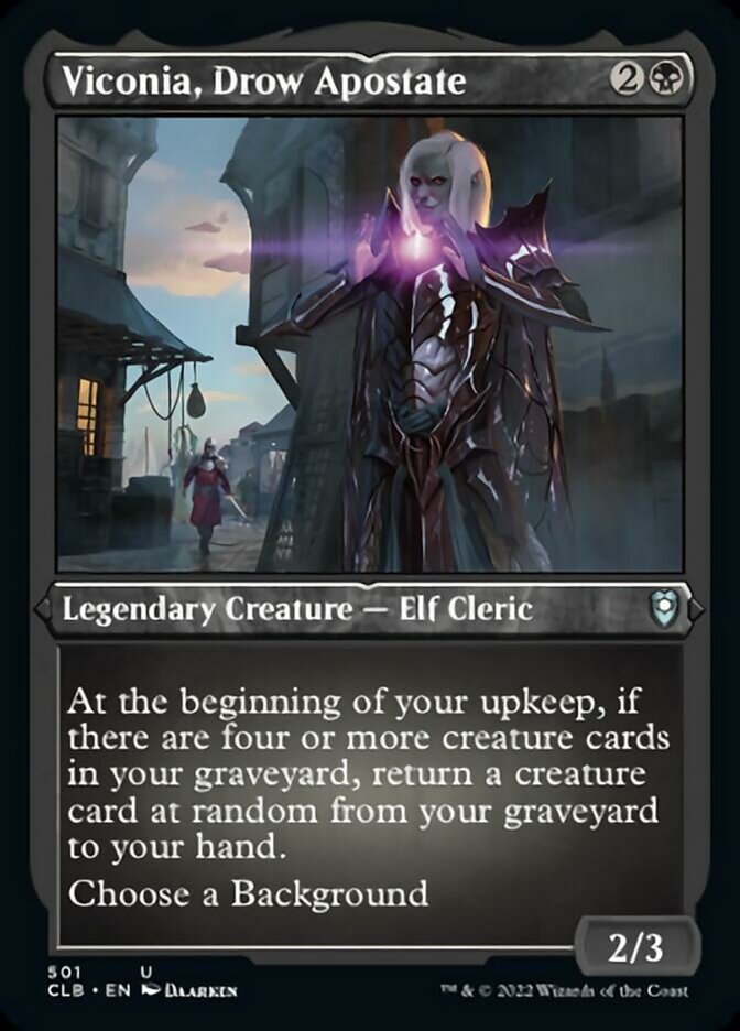 Viconia, Drow Apostate (Foil Etched) [Commander Legends: Battle for Baldur's Gate] | Silver Goblin