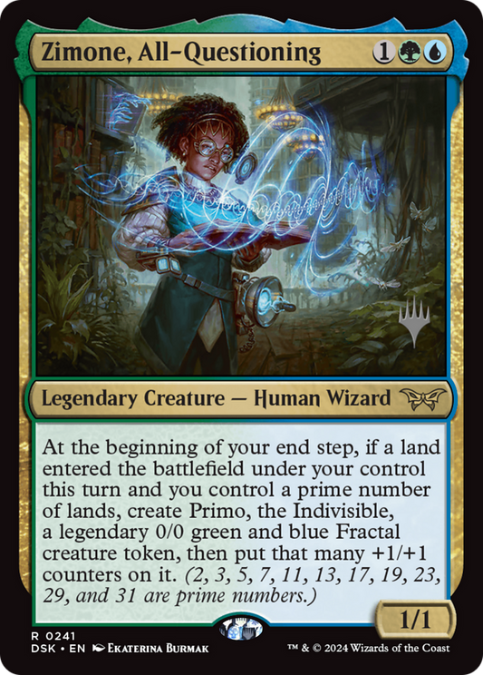 Zimone, All-Questioning [Duskmourn: House of Horror Promos] Foil