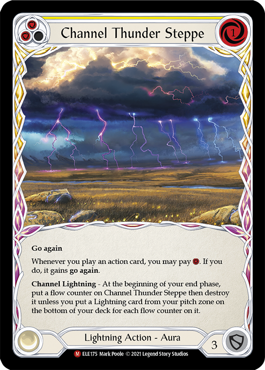 Channel Thunder Steppe [ELE175] (Tales of Aria)  1st Edition Rainbow Foil | Silver Goblin