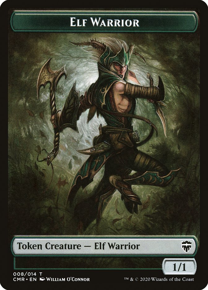 Elf Warrior // Thrull Double-Sided Token [Commander Legends Tokens] | Silver Goblin