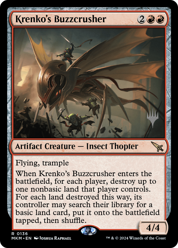 Krenko's Buzzcrusher (Promo Pack) [Murders at Karlov Manor Promos] | Silver Goblin