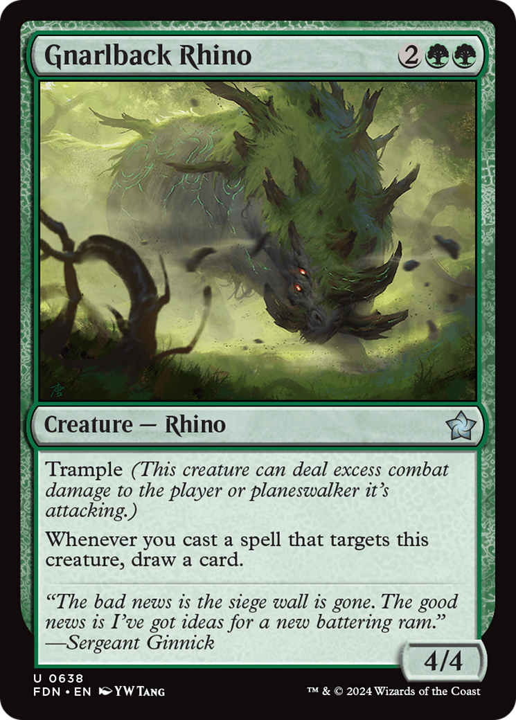 Gnarlback Rhino [Foundations] | Silver Goblin