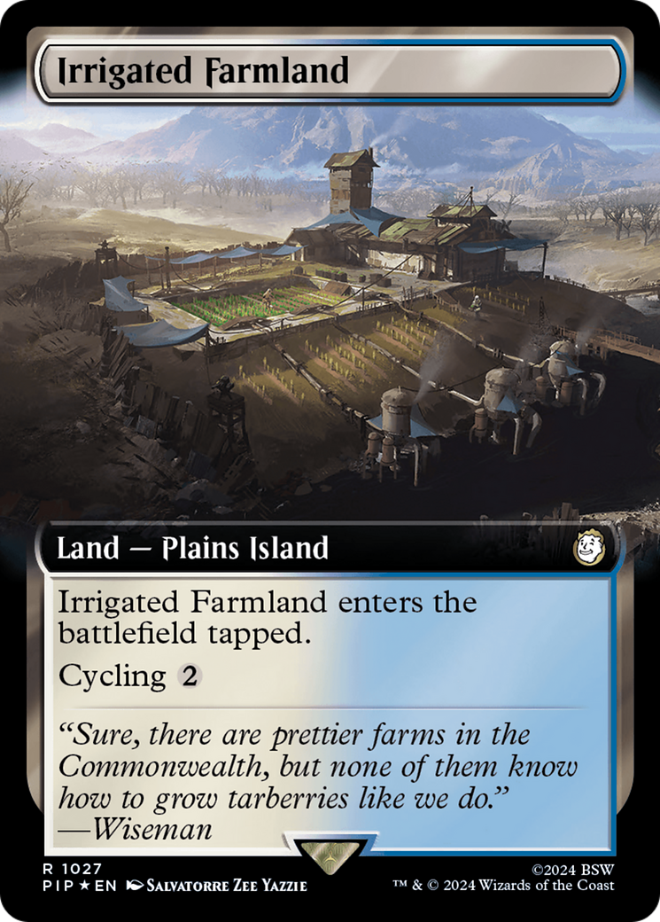 Irrigated Farmland (Extended Art) (Surge Foil) [Fallout] | Silver Goblin