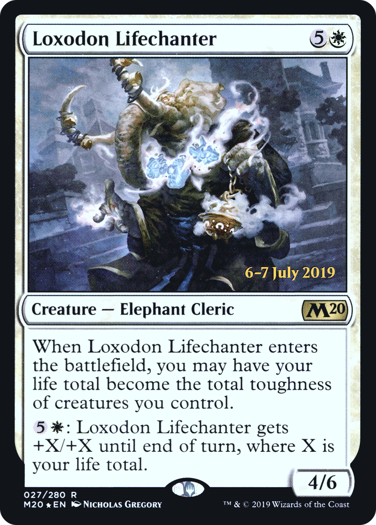 Loxodon Lifechanter [Core Set 2020 Prerelease Promos] | Silver Goblin