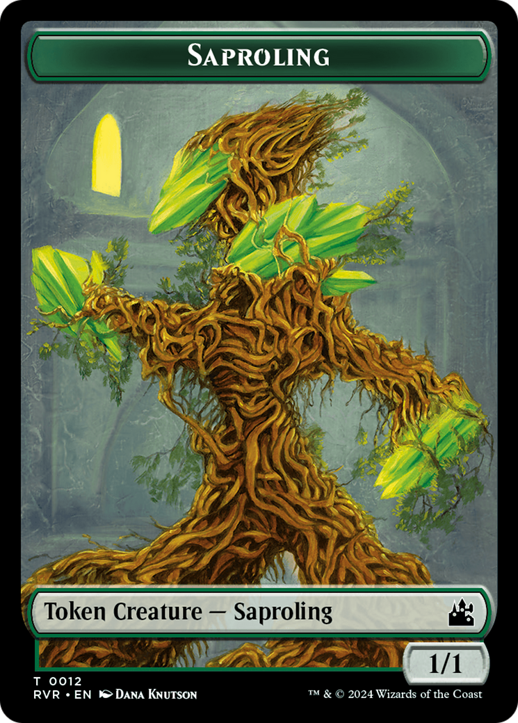 Saproling // Bird Illusion Double-Sided Token [Ravnica Remastered Tokens] | Silver Goblin