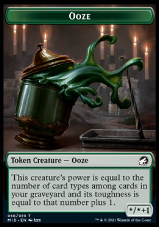 Zombie (005) // Ooze Double-Sided Token [Innistrad: Midnight Hunt Tokens] | Silver Goblin