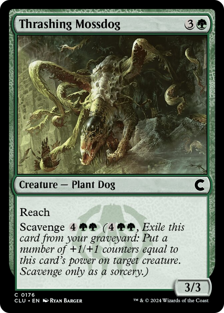 Thrashing Mossdog [Ravnica: Clue Edition] | Silver Goblin