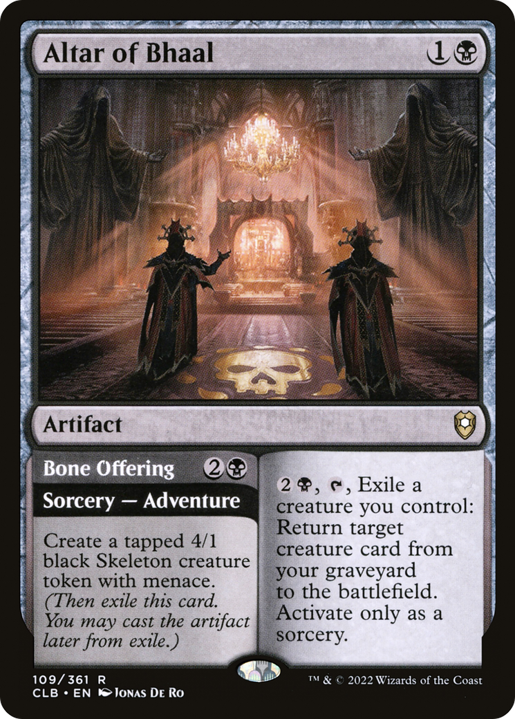 Altar of Bhaal // Bone Offering [Commander Legends: Battle for Baldur's Gate] Foil