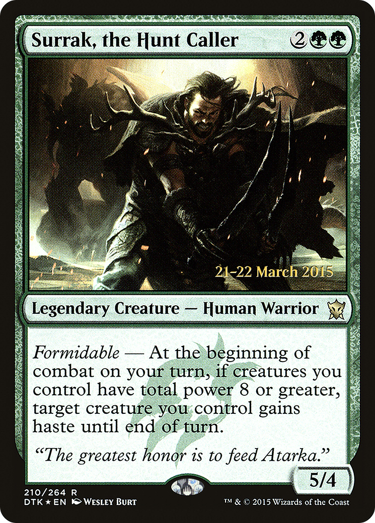 Surrak, the Hunt Caller [Dragons of Tarkir Prerelease Promos] | Silver Goblin