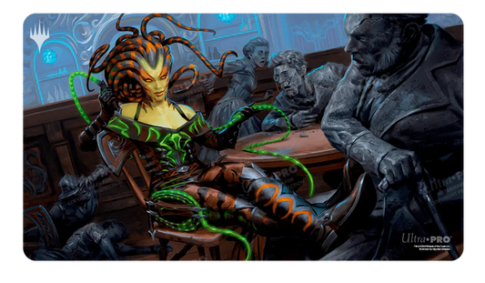 Outlaws of Thunder Junction Playmat Vraska, the Silencer-Silver Goblin