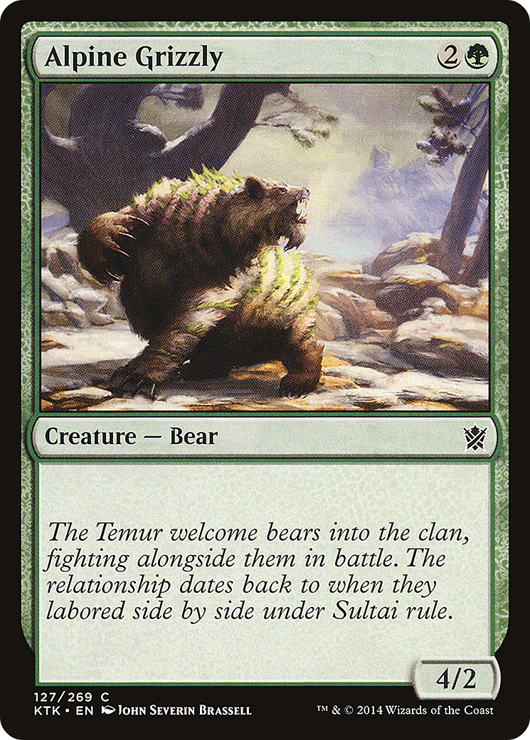 Alpine Grizzly [Khans of Tarkir] | Silver Goblin