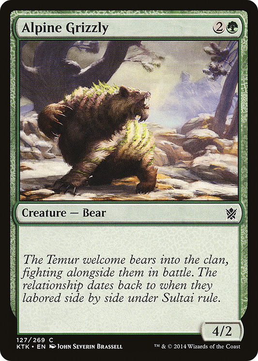 Alpine Grizzly [Khans of Tarkir] Foil