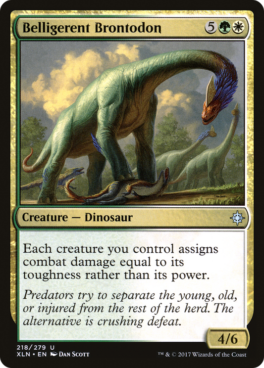 Belligerent Brontodon [Ixalan] Foil