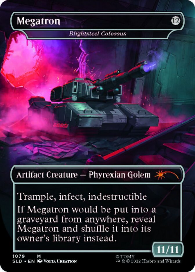 Blightsteel Colossus - Megatron (Borderless) [Secret Lair Drop Series] | Silver Goblin