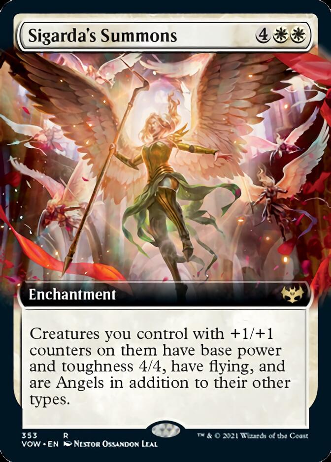 Sigarda's Summons (Extended Art) [Innistrad: Crimson Vow] | Silver Goblin