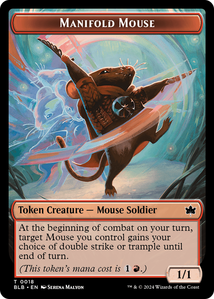 Manifold Mouse Token [Bloomburrow Tokens] | Silver Goblin