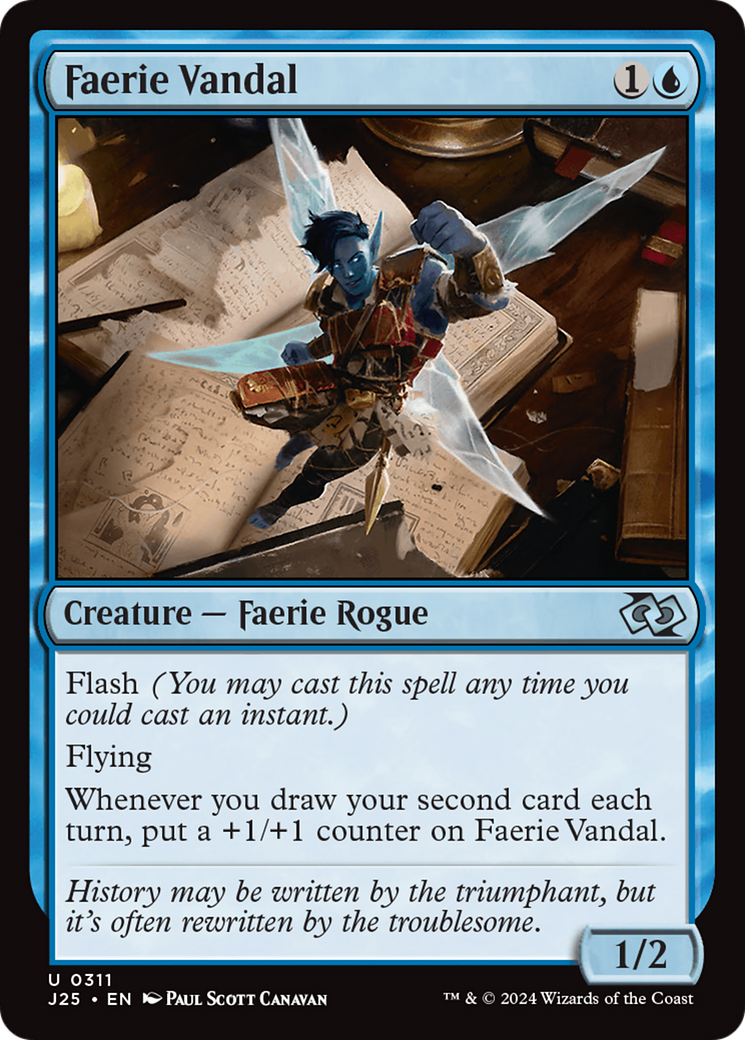 Faerie Vandal [Foundations Jumpstart] | Silver Goblin