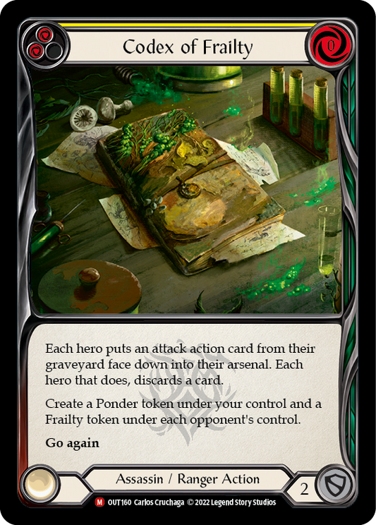 Codex of Frailty Rainbow Foil (OUT160) - Outsiders