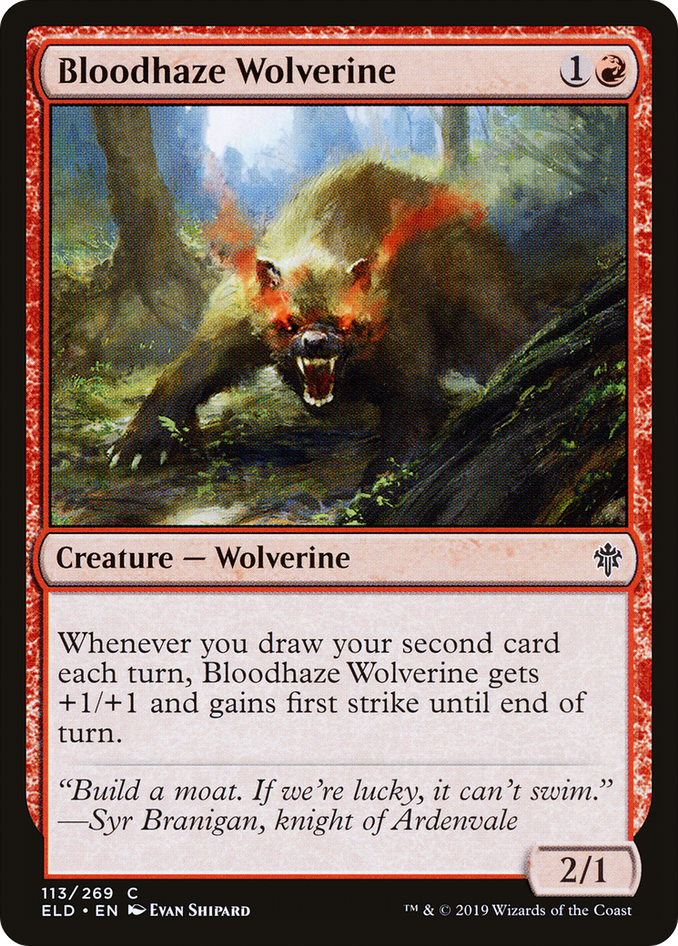 Bloodhaze Wolverine [Throne of Eldraine] | Silver Goblin