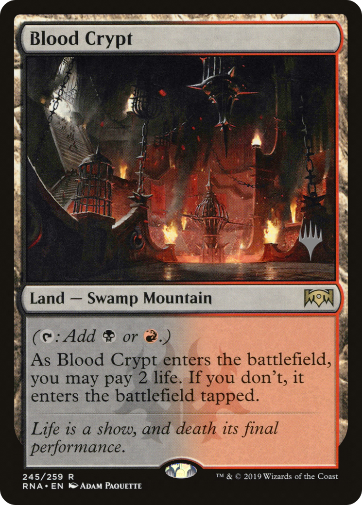 Blood Crypt (Promo Pack) [Ravnica Allegiance Promos] | Silver Goblin