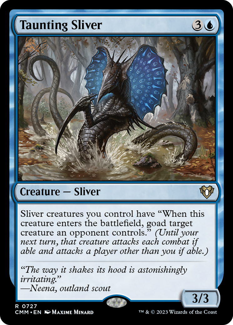 Taunting Sliver [Commander Masters] | Silver Goblin