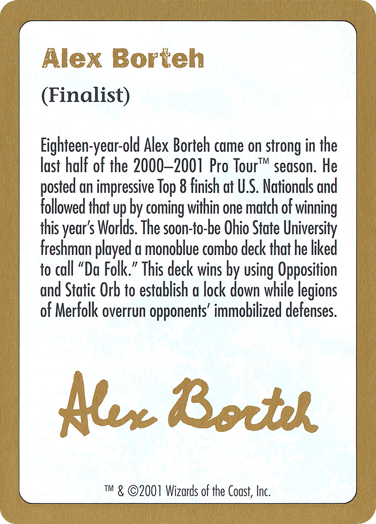 Alex Borteh Bio [World Championship Decks 2001]