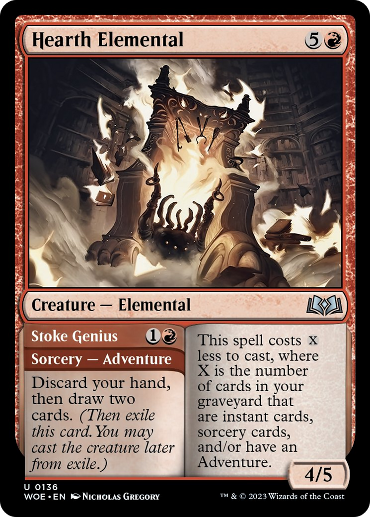 Hearth Elemental // Stoke Genius [Wilds of Eldraine] | Silver Goblin