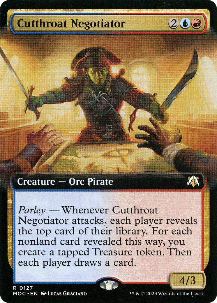 Cutthroat Negotiator (Extended Art) [March of the Machine Commander] | Silver Goblin