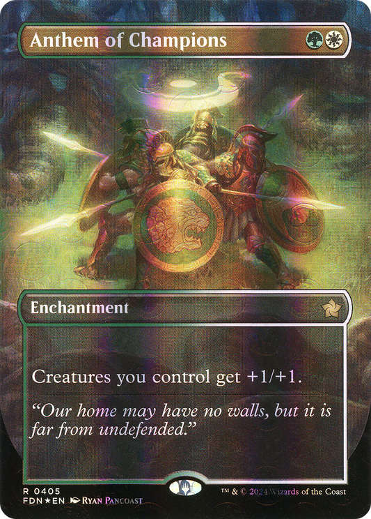 Anthem of Champions (Borderless Mana Foil) [Foundations]