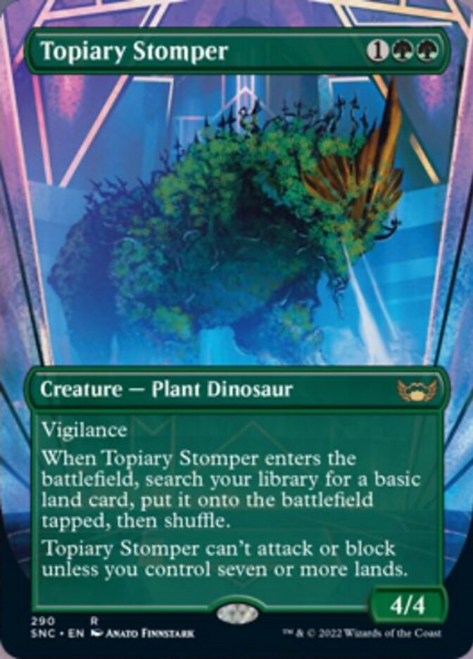 Topiary Stomper (Borderless Alternate Art) [Streets of New Capenna] | Silver Goblin