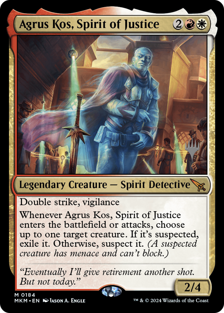 Agrus Kos, Spirit of Justice (Promo Pack) [Murders at Karlov Manor Promos] | Silver Goblin