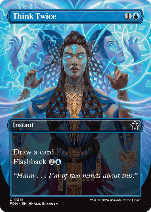 Think Twice (Borderless) [Foundations] Foil