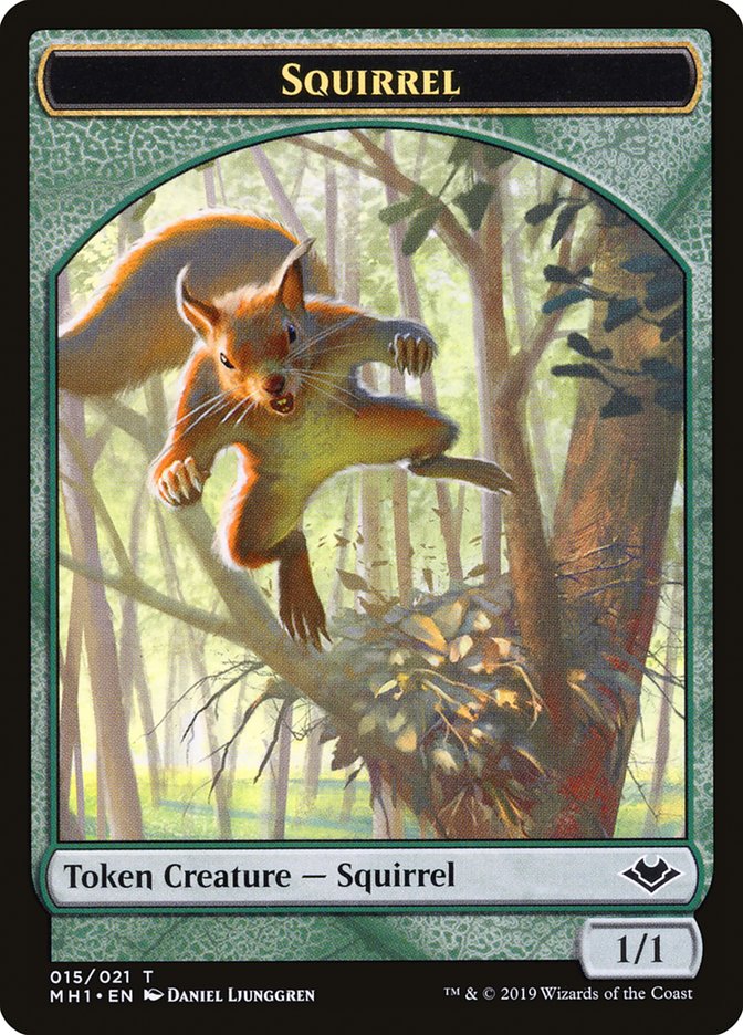 Bird (003) // Squirrel (015) Double-Sided Token [Modern Horizons Tokens] | Silver Goblin