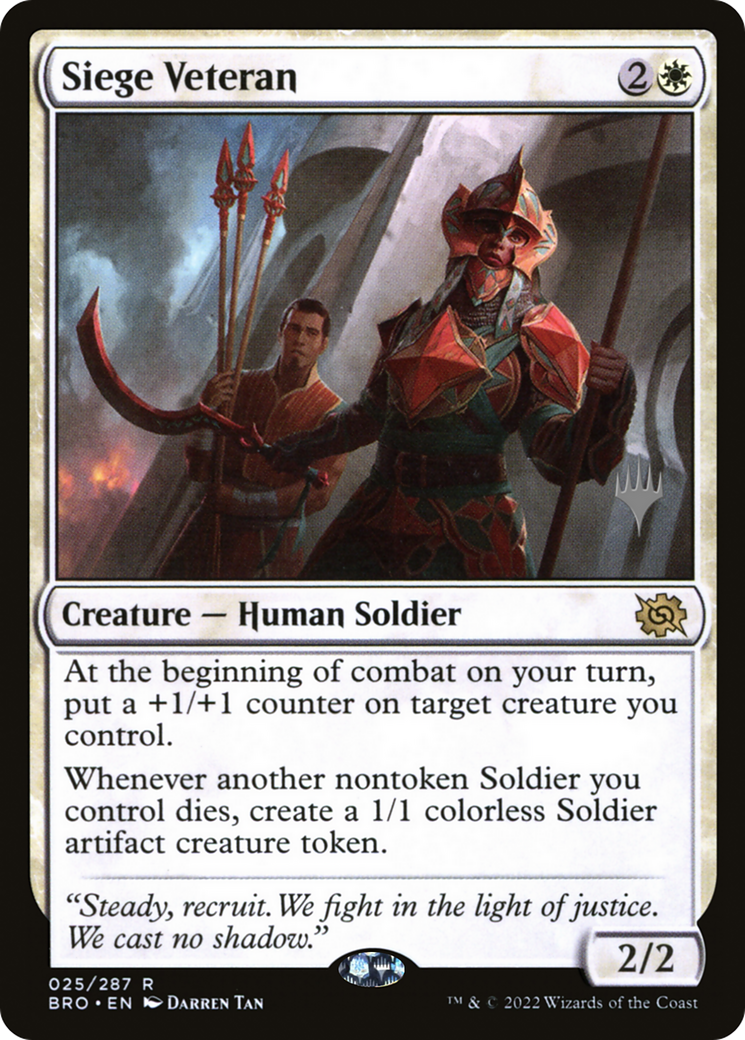 Siege Veteran (Promo Pack) [The Brothers' War Promos] | Silver Goblin