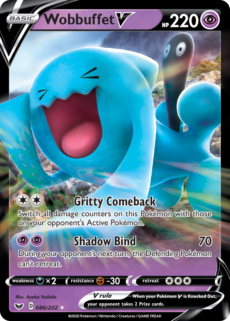 Wobbuffet V (086/202) [Sword & Shield: Base Set] | Silver Goblin