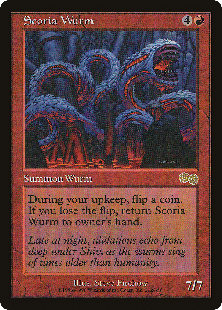 Scoria Wurm [Urza's Saga] | Silver Goblin