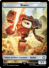 Robot // Treasure (0018) Double-Sided Token [Fallout Tokens] | Silver Goblin