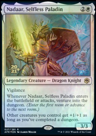 Nadaar, Selfless Paladin [Dungeons & Dragons: Adventures in the Forgotten Realms Prerelease Promos] | Silver Goblin