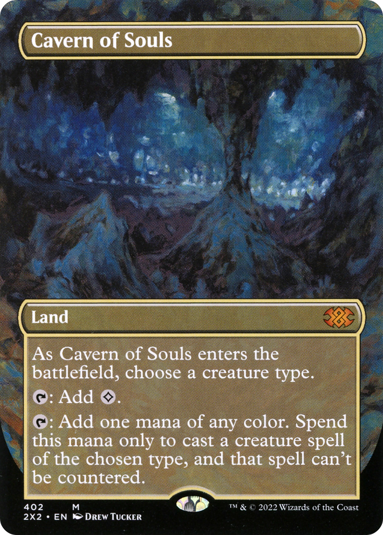 Cavern of Souls (Borderless Alternate Art) [Double Masters 2022] | Silver Goblin