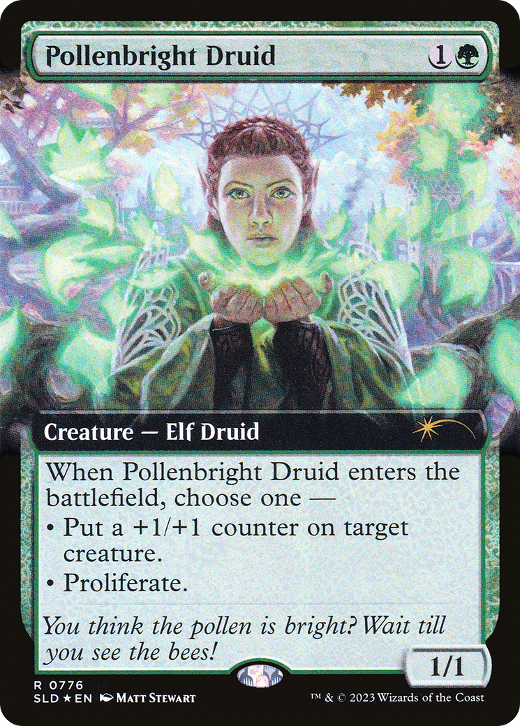 Pollenbright Druid (Extended Art) (776) Foil - Secret Lair Drop