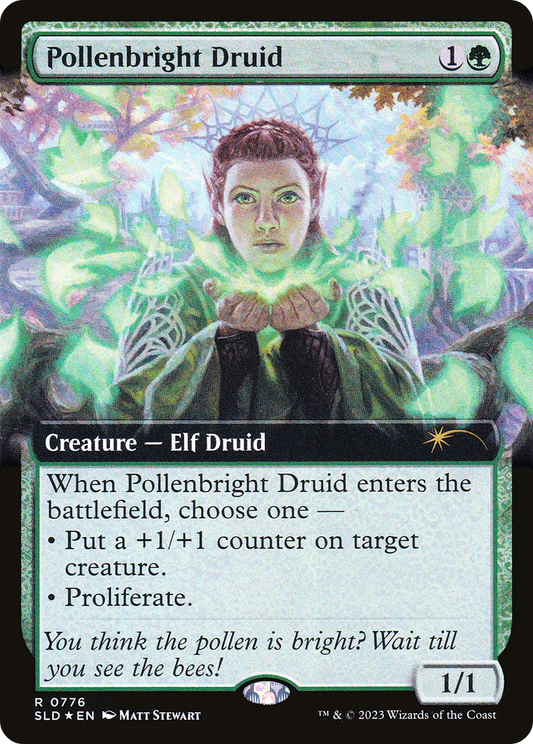 Pollenbright Druid (Extended Art) (776) Foil - Secret Lair Drop