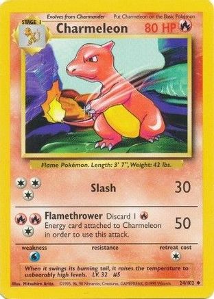 Charmeleon (24/102) [Base Set Unlimited] | Silver Goblin