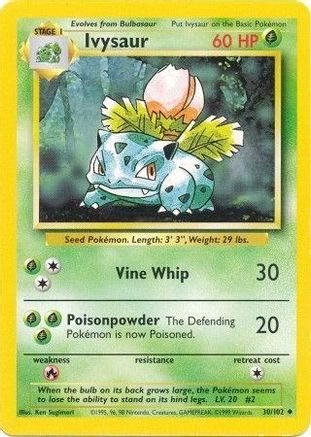 Ivysaur (30) - Base Set