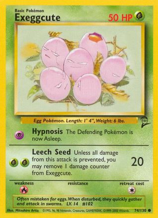 Exeggcute (74/130) [Base Set 2] | Silver Goblin