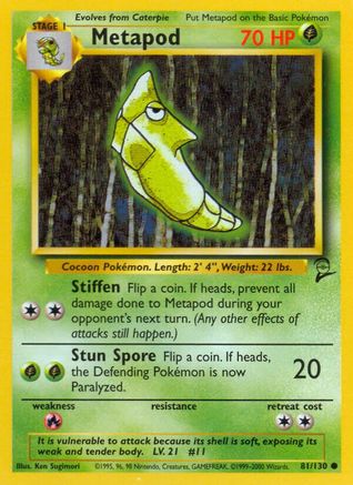 Metapod (81/130) [Base Set 2] | Silver Goblin